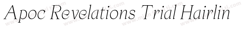 Apoc Revelations Trial Hairline字体转换